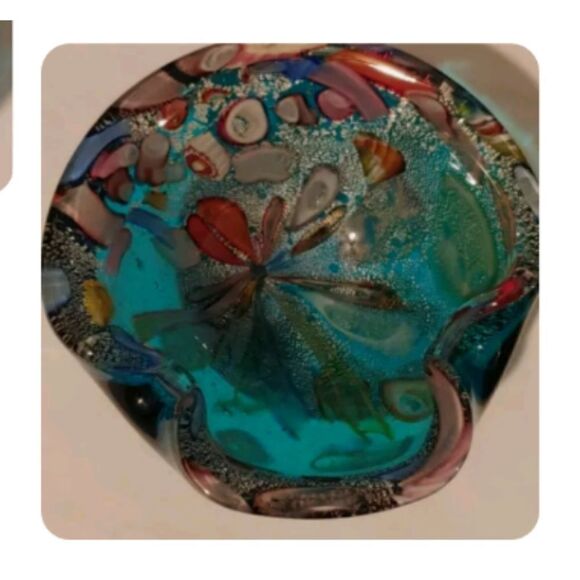 Dino Martens Vintage 1950s Murano Italy Small Glass Bowl Handcrafted. - Picture 3 of 13